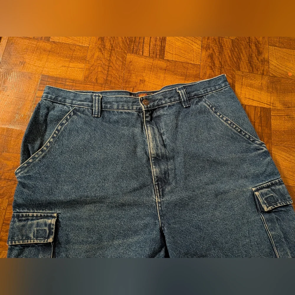 Route 66 Vintage Y2K Blue Jean Cargo Shorts Heavyweight Outdoor Men's 38 - Picture 3 of 6